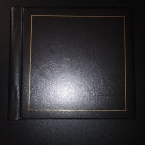 Elegant Black Photo Album with Gold Trim